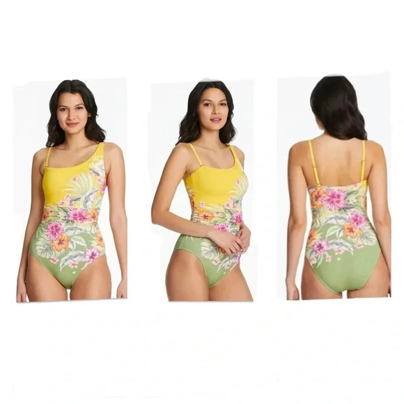 Bleu Rod Beattie Paradiso One Shoulder One Piece - Picture 1 of 10